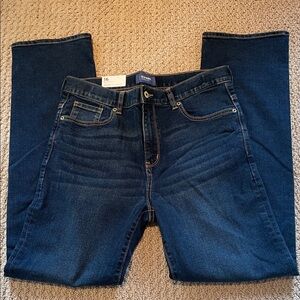 Boys Old Navy Straight Leg Denim Jeans - Dark Blue Size 16 Husky.